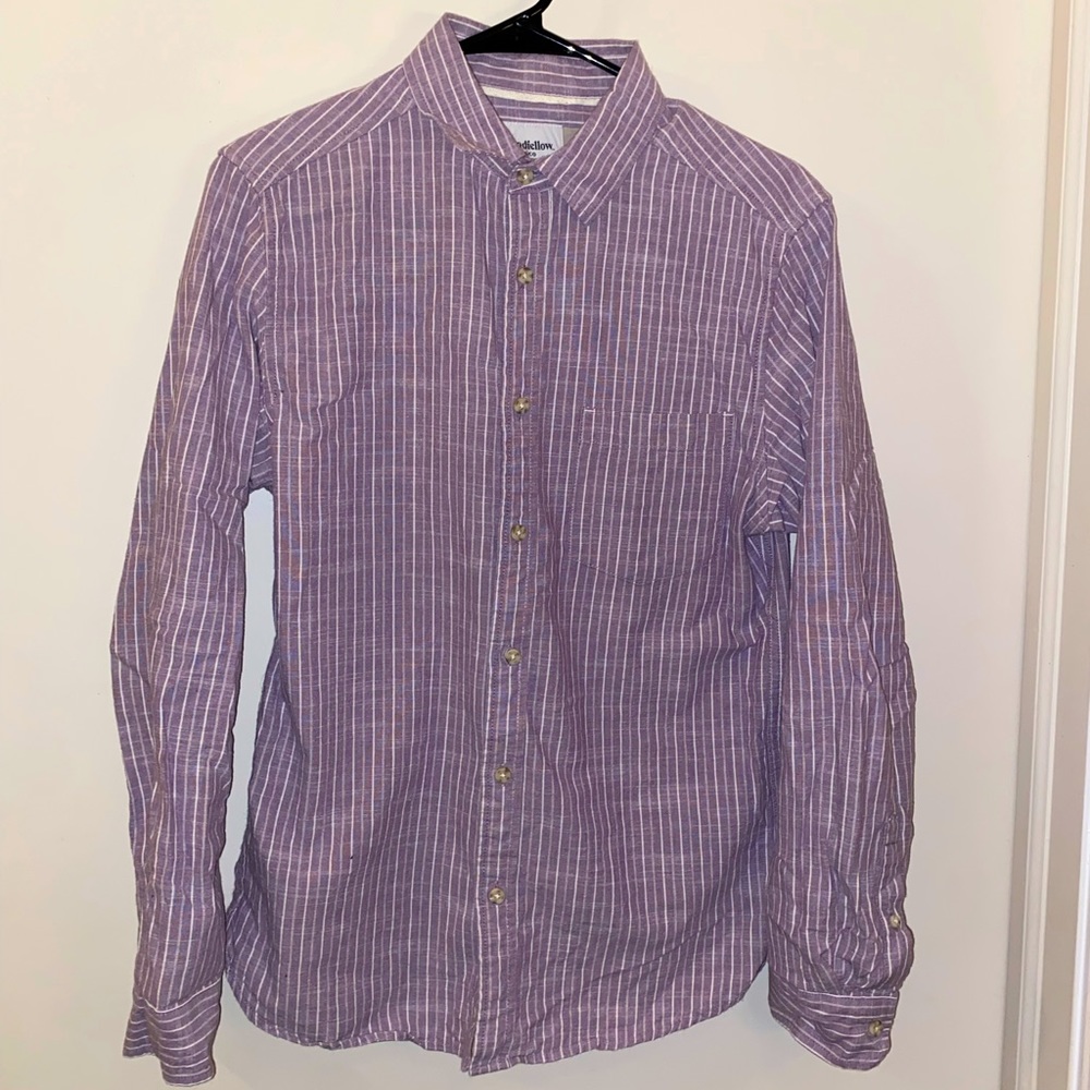 Goodfellow purple striped shirt